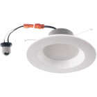 5 In./6 In. Retrofit IC Rated White LED CCT Tunable Downlight with Baffle Trim, 1100 Lm. Image 1