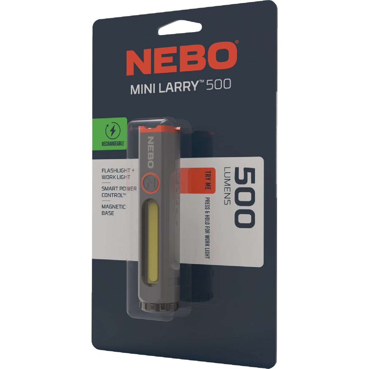 Nebo Mini Larry 500 LED Rechargeable Compact Flashlight & Worklight Image 6