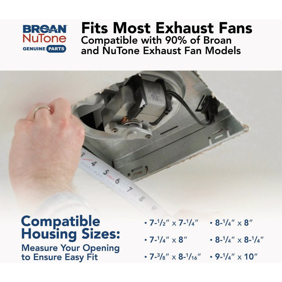 Broan-NuTone CleanCover 12 In. x 12 In. Magnetic LED Bath Exhaust Fan Grille Image 5