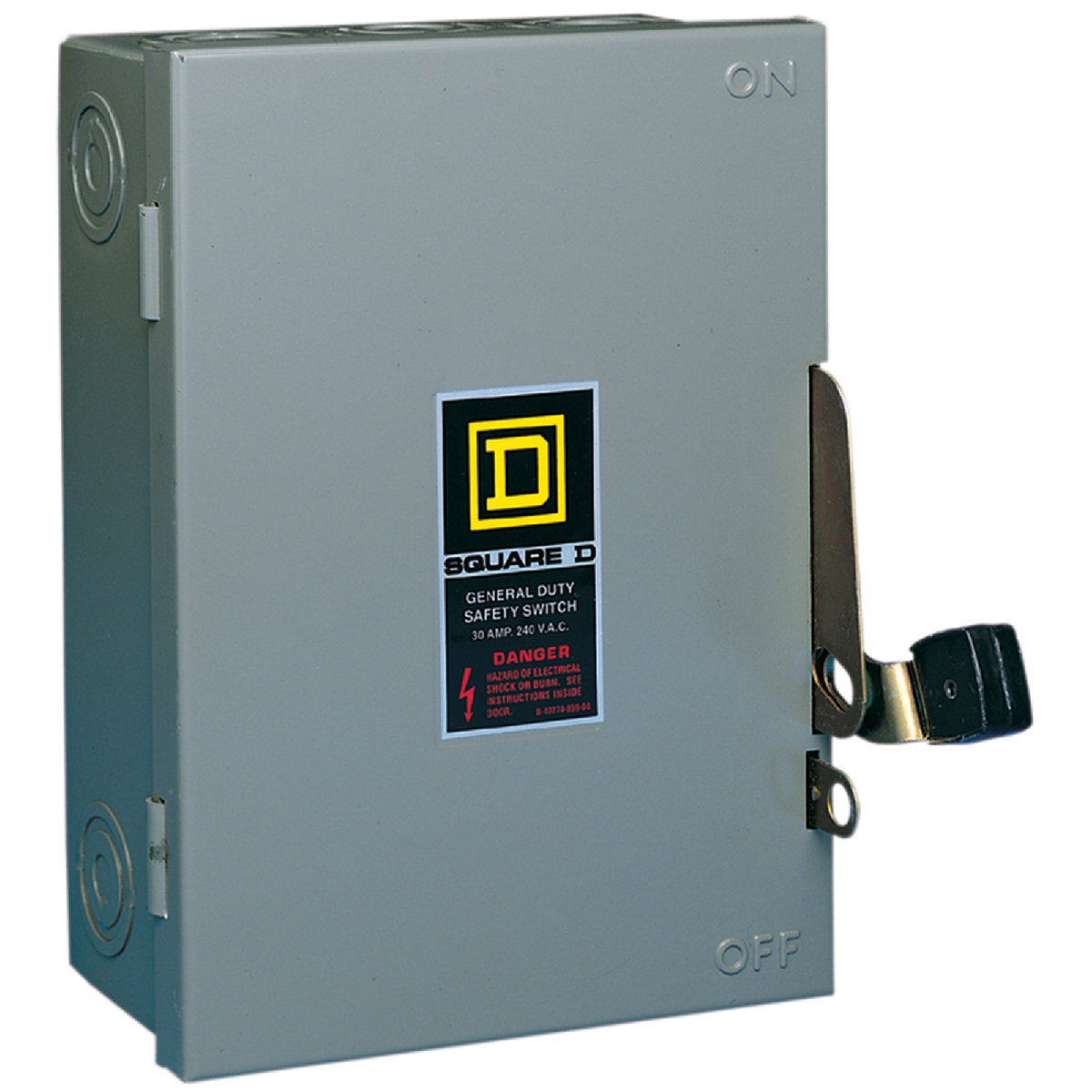 Square D 30A D Series Indoor Cartridge Fusible Safety Switch With Neutral