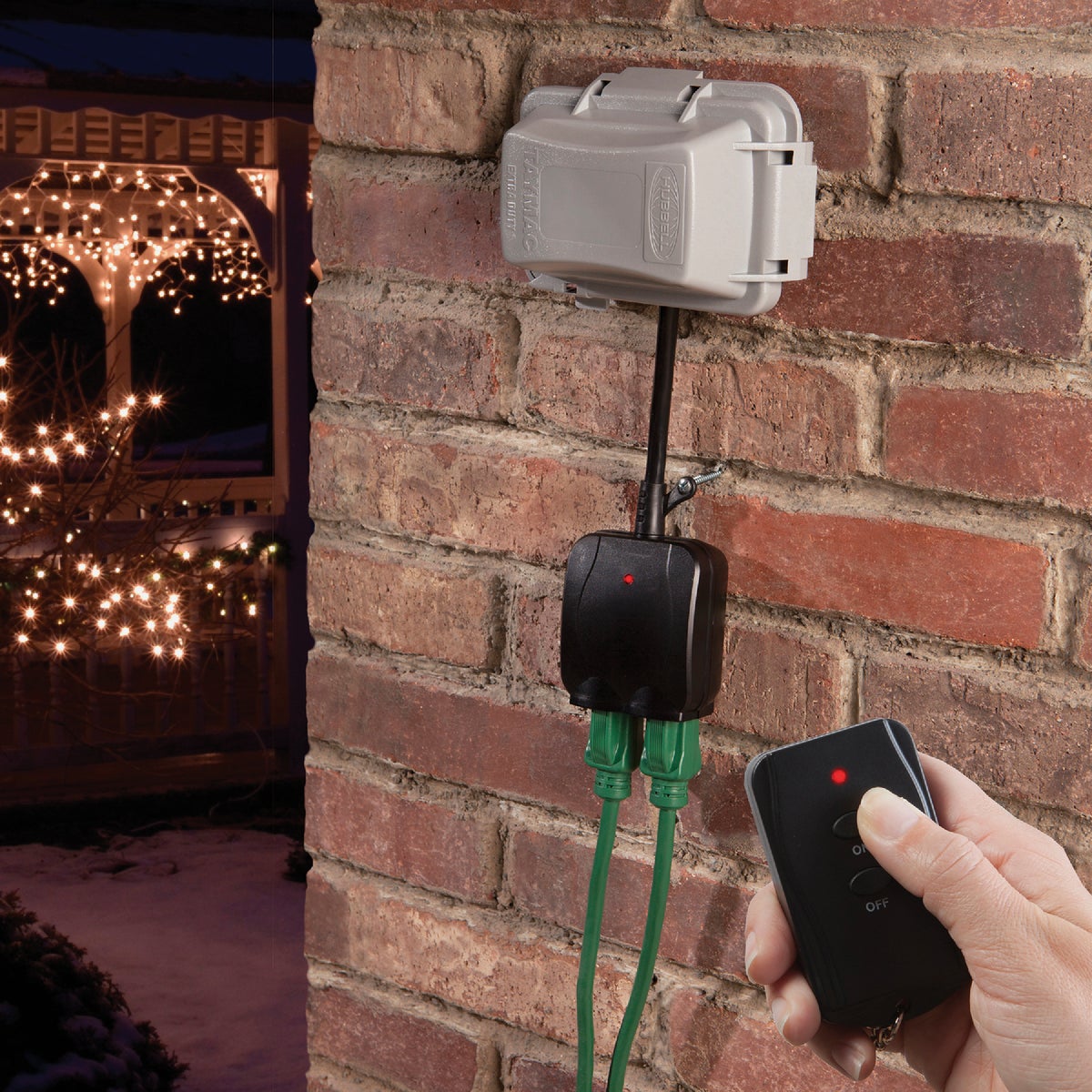 Prime 80 Ft. Black Outdoor Wireless Switch with Remote Control Image 2
