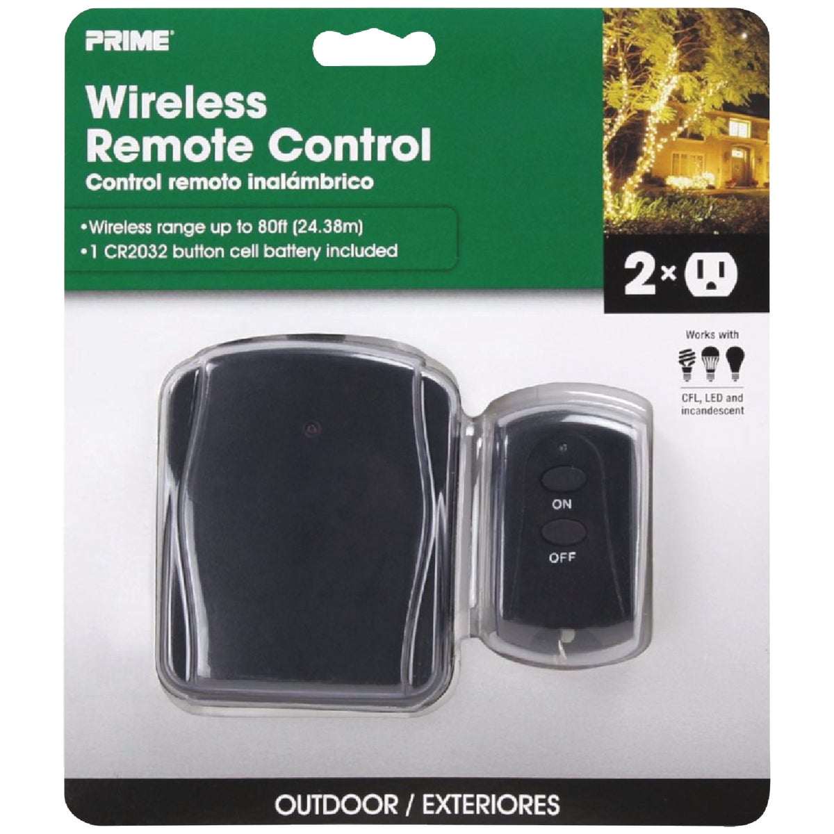 Prime 80 Ft. Black Outdoor Wireless Switch with Remote Control Image 3
