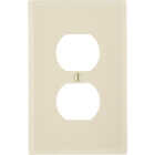 Leviton Mid-Way 1-Gang Smooth Plastic Outlet Wall Plate, Ivory Image 1