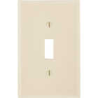 Leviton 1-Gang Smooth Plastic Mid-Way Toggle Switch Wall Plate, Ivory Image 1