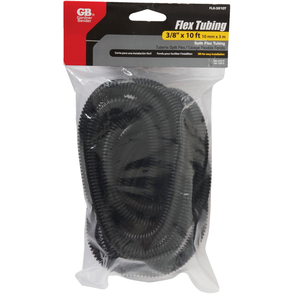 Gardner Bender 3/8 In. Dia. x 10 Ft. L. Polyethylene Black Split Flex Tubing Image 2