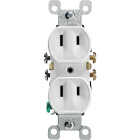 Leviton 15A White Residential Grade 1-15R Duplex Outlet Image 2