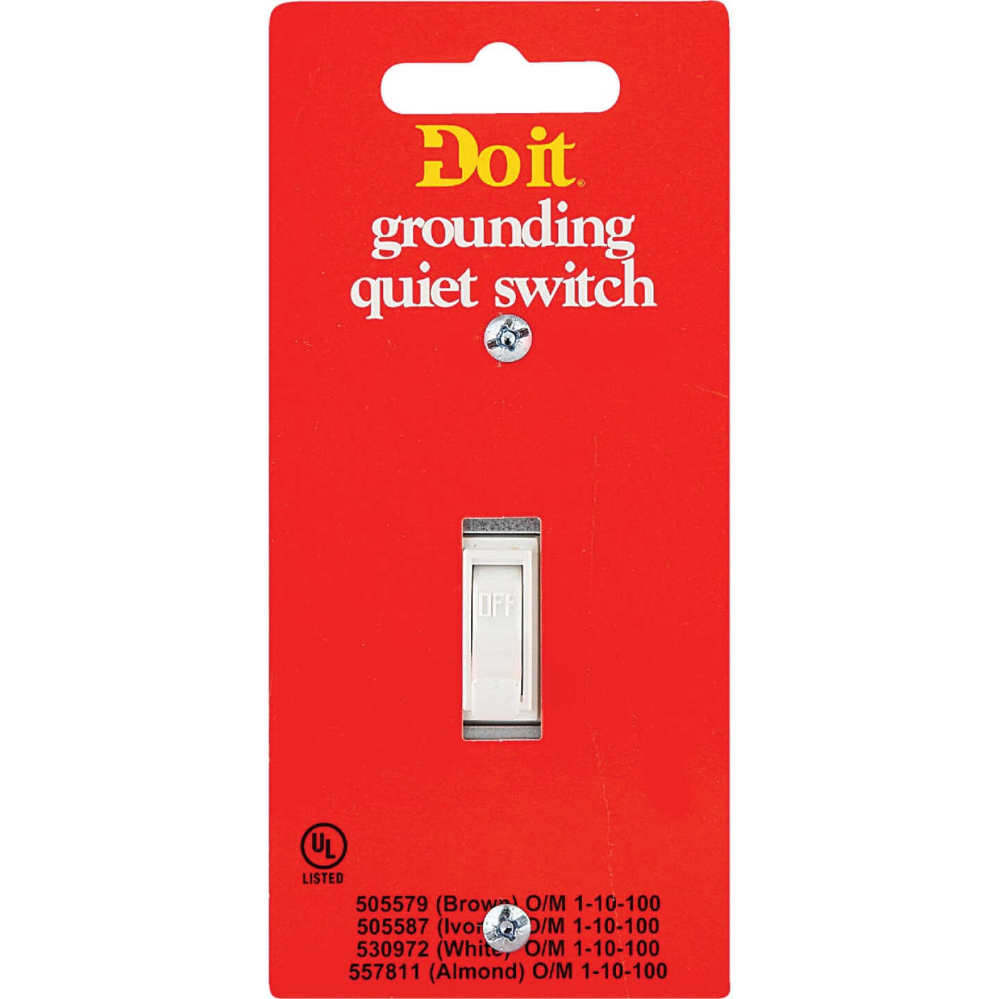 Do it Residential Grade 15 Amp Toggle Single Pole Switch, White Image 2