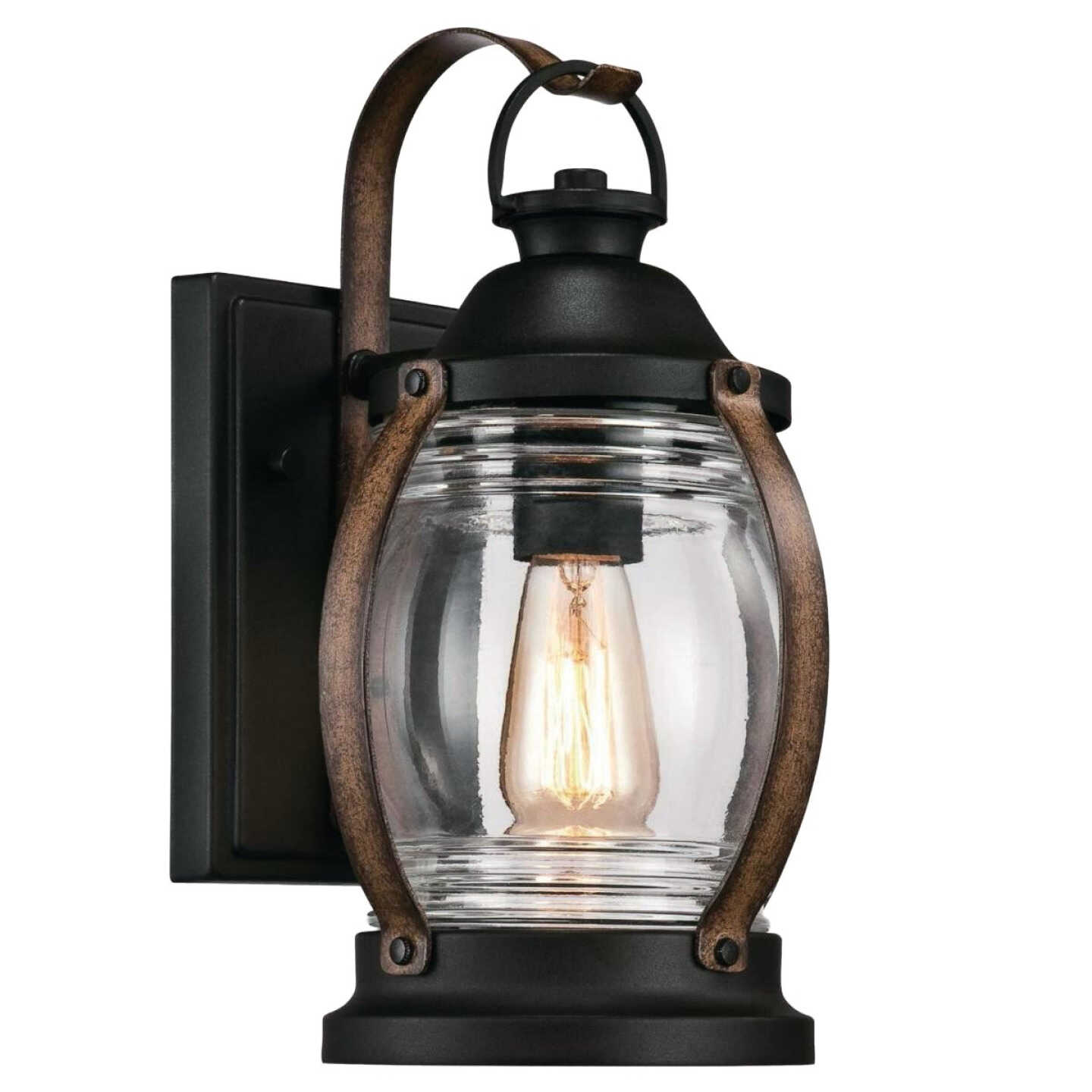 Westinghouse Canyon 1-Light Textured Black & Barnyard Finish Outdoor Wall Fixture Image 1