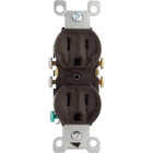 Leviton 15A Brown Shallow Grounded 5-15R Duplex Outlet Image 2