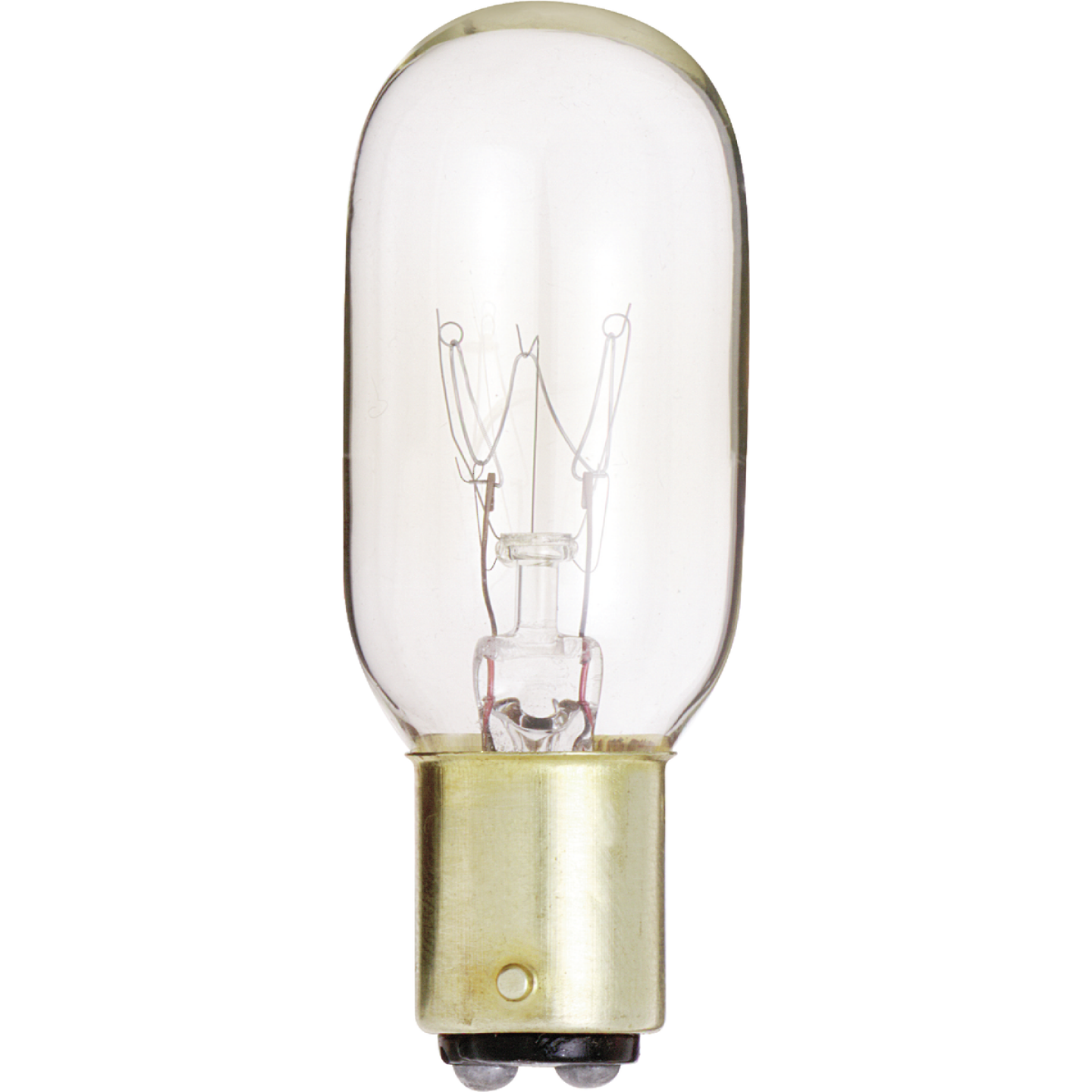 Satco 25W Clear Bayonet Base T8 Incandescent Tubular Appliance Light Bulb Image 1