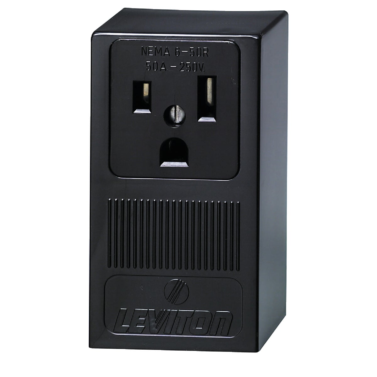 Leviton 50A Surface Mount Black 6-50R Welder Power Outlet Image 4