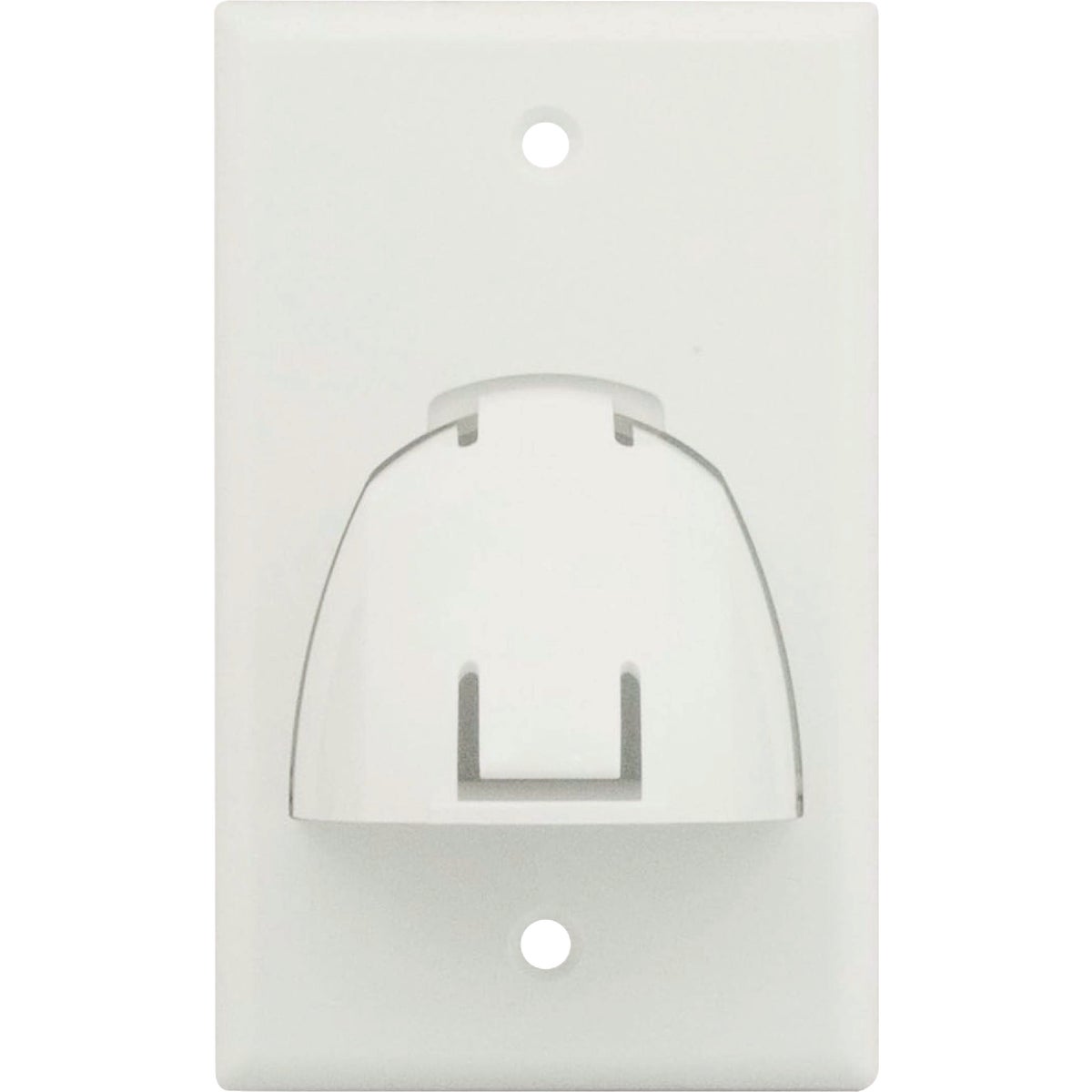 Legrand On-Q Single Gang Hinged Bullnose Wall Plate, White