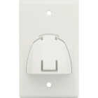 Legrand On-Q Single Gang Hinged Bullnose Wall Plate, White Image 1
