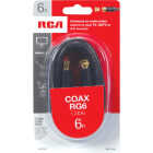 RCA 6 Ft. Black Digital RG6 Coaxial Cable Image 1