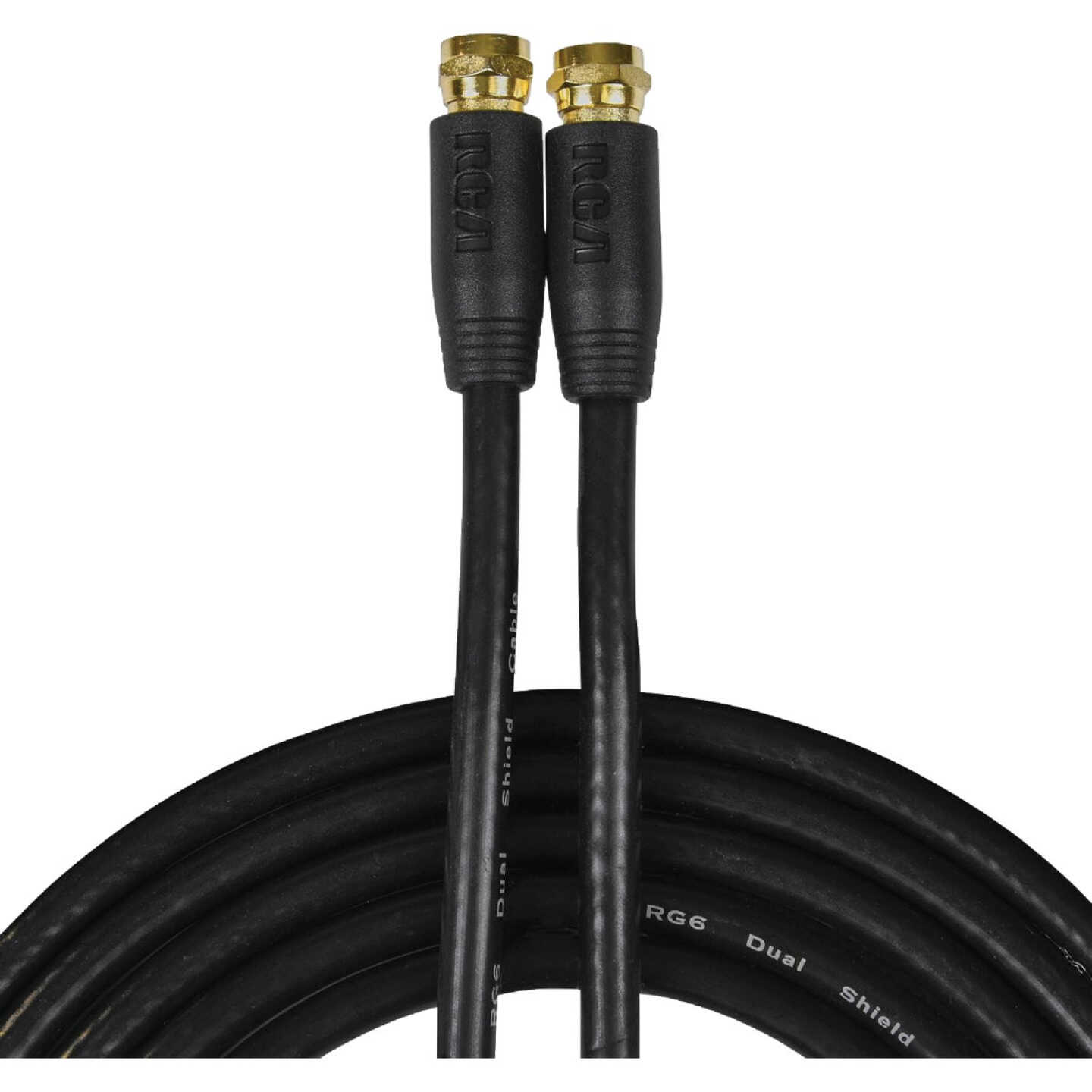 RCA 6 Ft. Black Digital RG6 Coaxial Cable Image 2