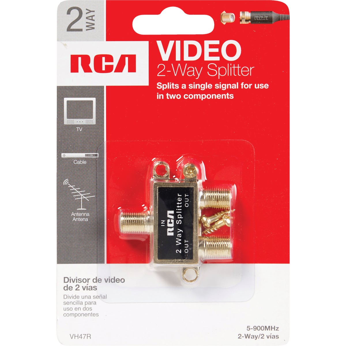 RCA 2-Way Coaxial Splitter Image 2
