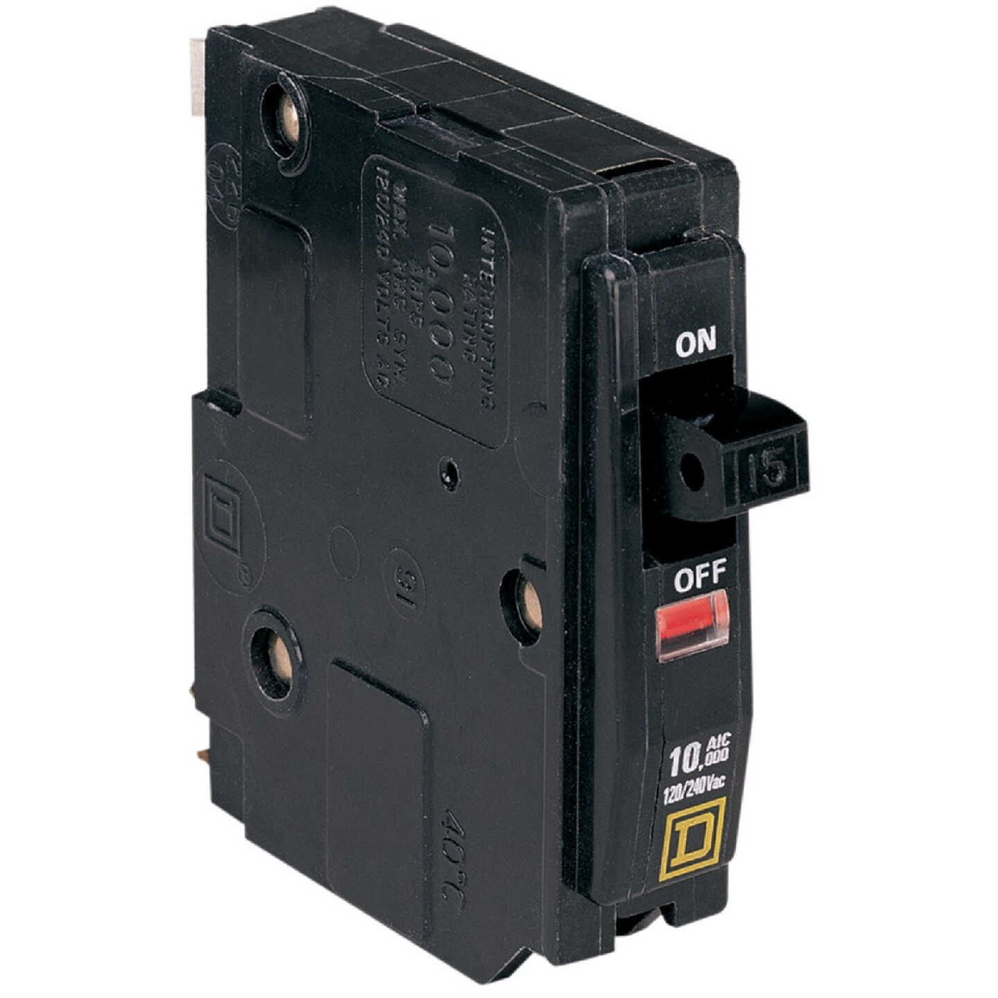 Square D QO 15A Single-Pole Standard Trip Circuit Breaker Image 1