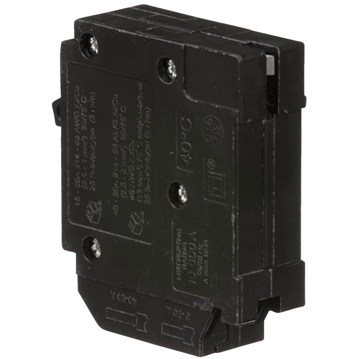 Square D Homeline 30A/20A Twin Single-Pole Standard Trip Tandem Circuit Breaker Image 4