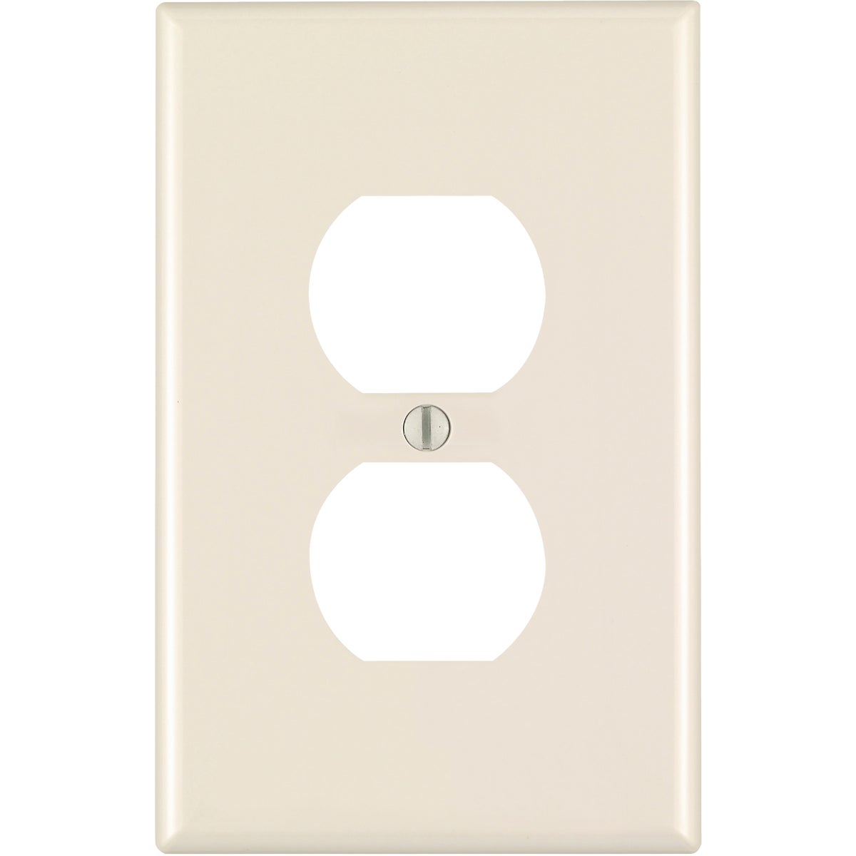 Leviton Mid-Way 1-Gang Thermoplastic Nylon Outlet Wall Plate, Light Almond