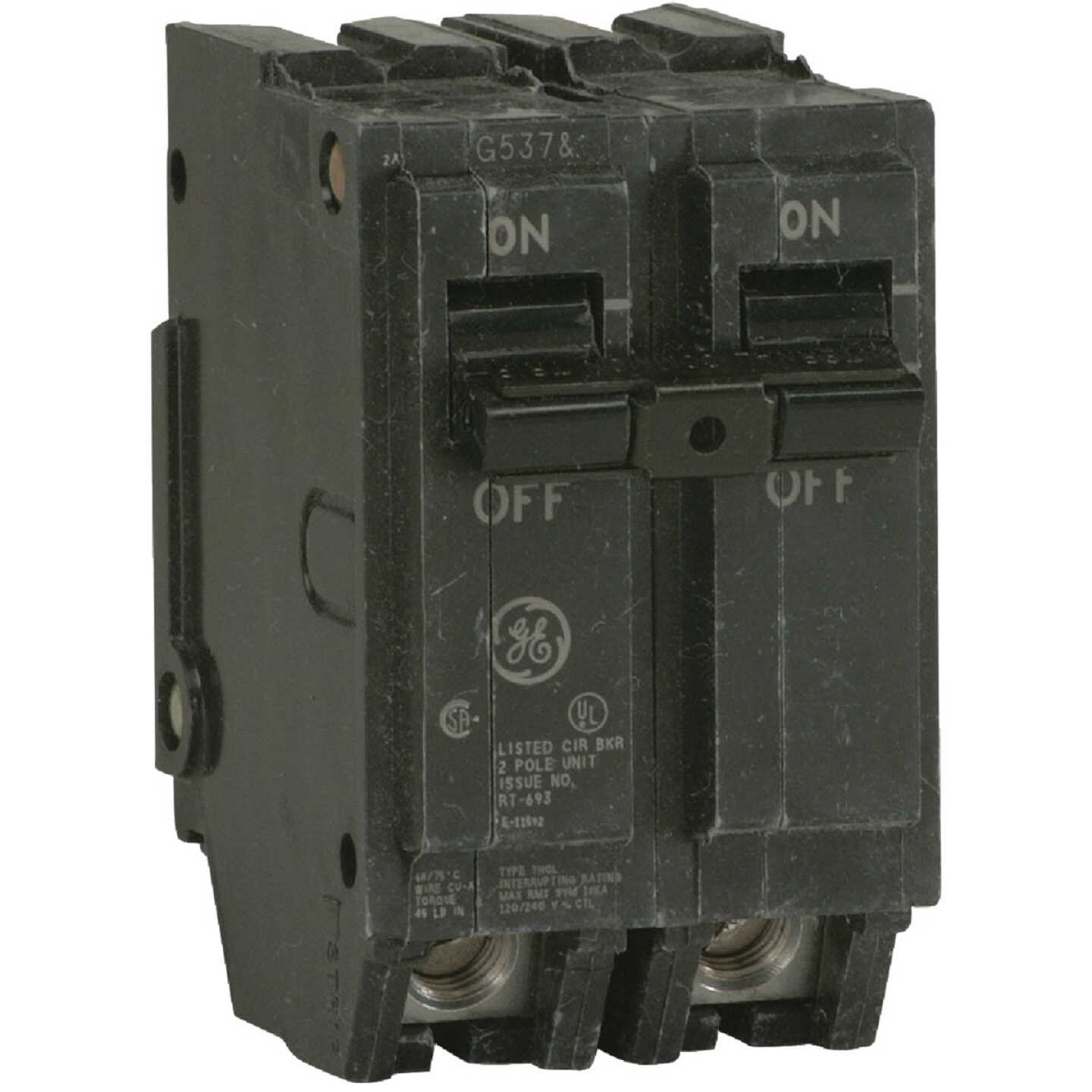 GE THQL 30A Double-Pole Standard Trip Circuit Breaker Image 1