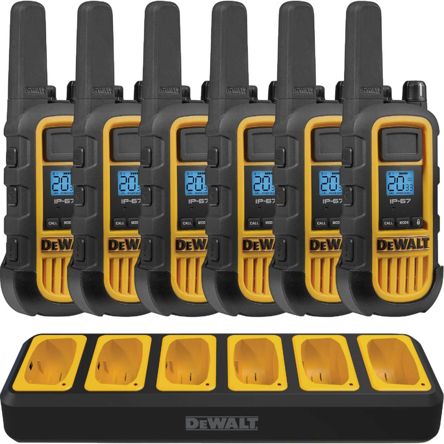 DEWALT 2W Heavy-Duty Jobsite FRS Walkie Talkie Business Bundle Image 1