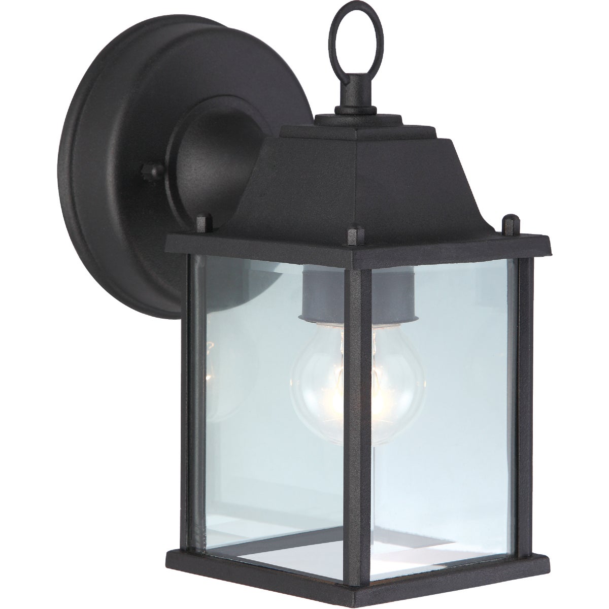Canarm 100W Incandescent Black Lantern Outdoor Wall Light Fixture