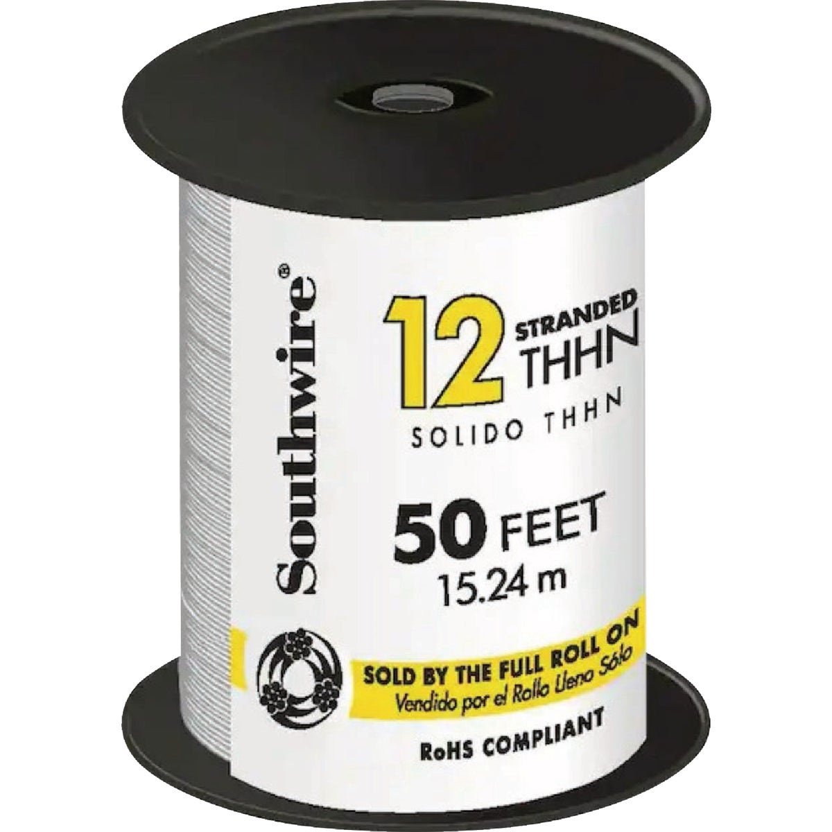 Southwire SIMpull 50 Ft. 12 AWG Stranded White THHN Electrical Wire