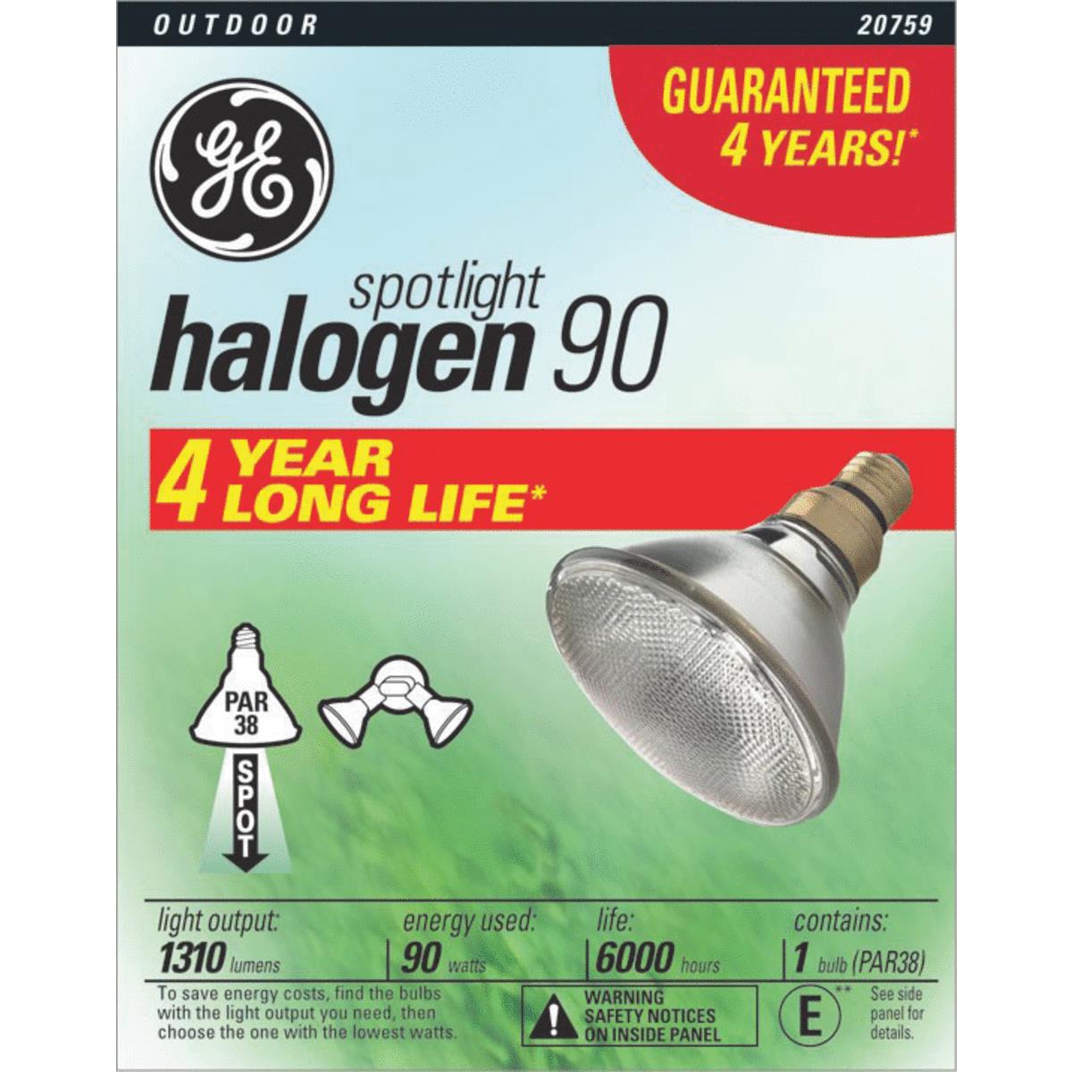 90W CLR PAR38 SPT HALOGN