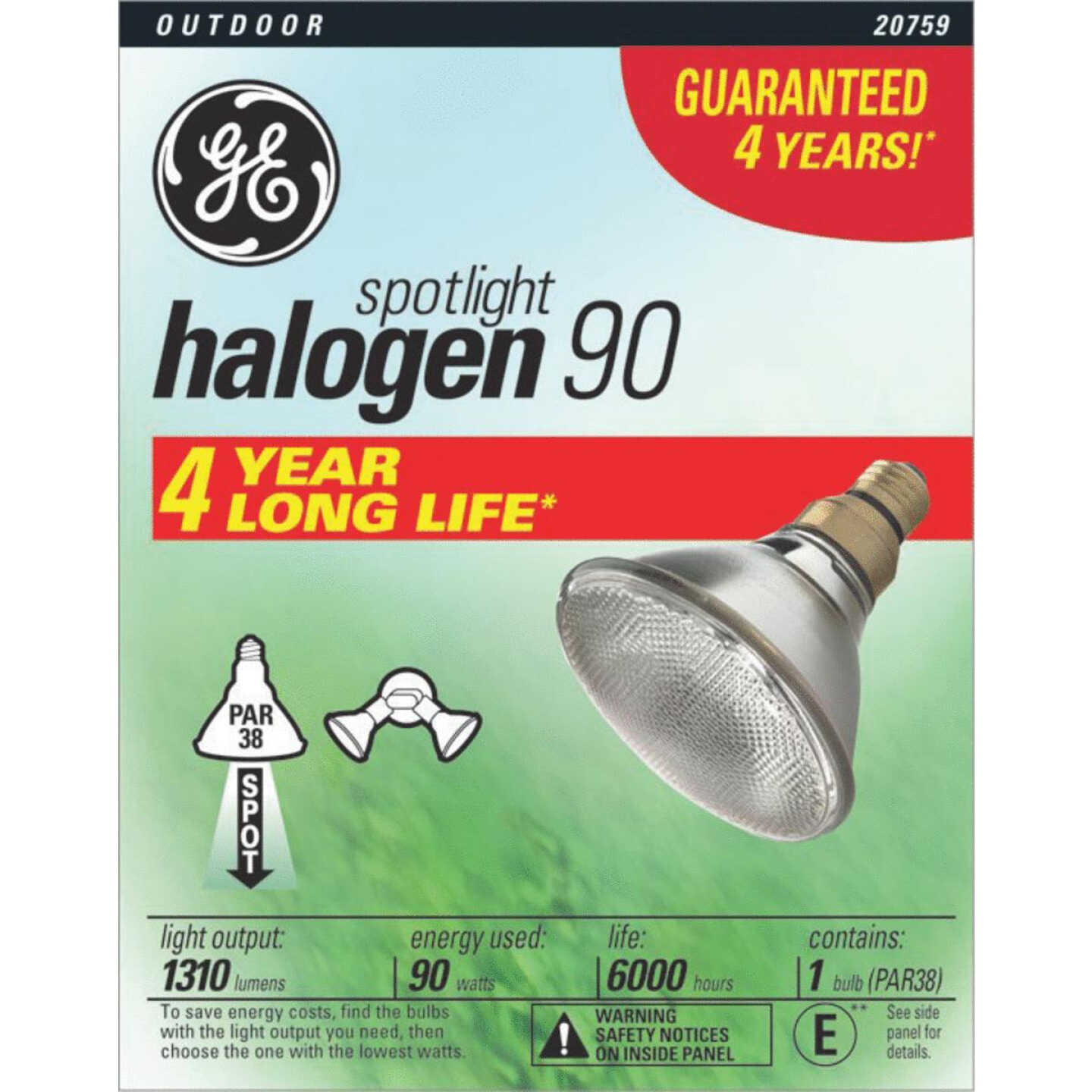 90W CLR PAR38 SPT HALOGN Image 1