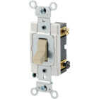 Leviton Toggle Ivory 20A Grounded Quiet Double Pole Switch Image 1