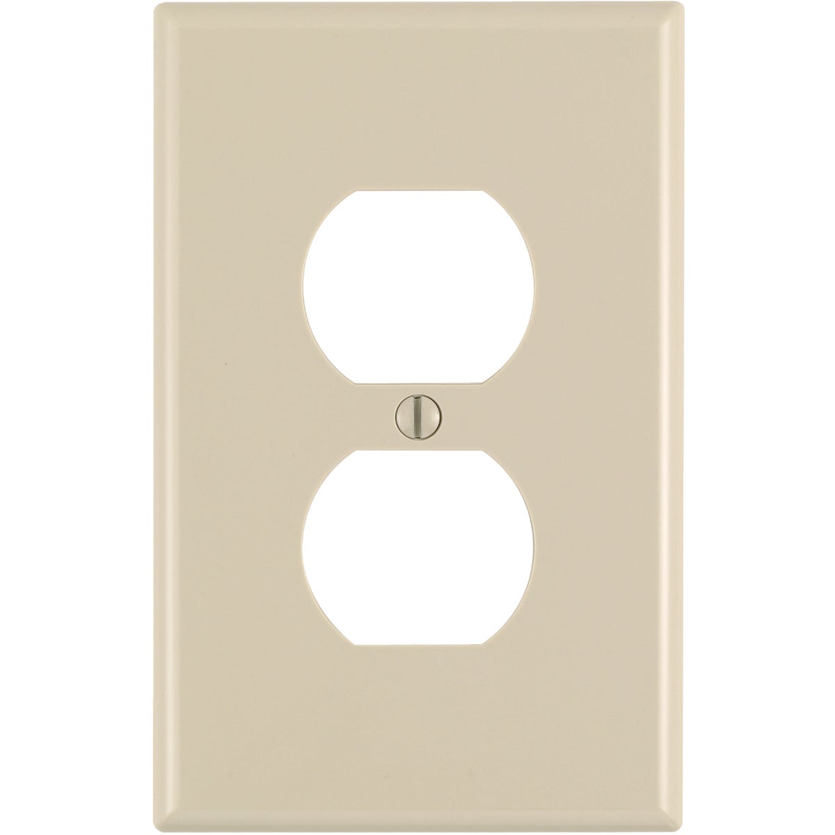 Leviton Mid-Way 1-Gang Thermoplastic Nylon Outlet Wall Plate, Ivory