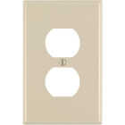 Leviton Mid-Way 1-Gang Thermoplastic Nylon Outlet Wall Plate, Ivory Image 1
