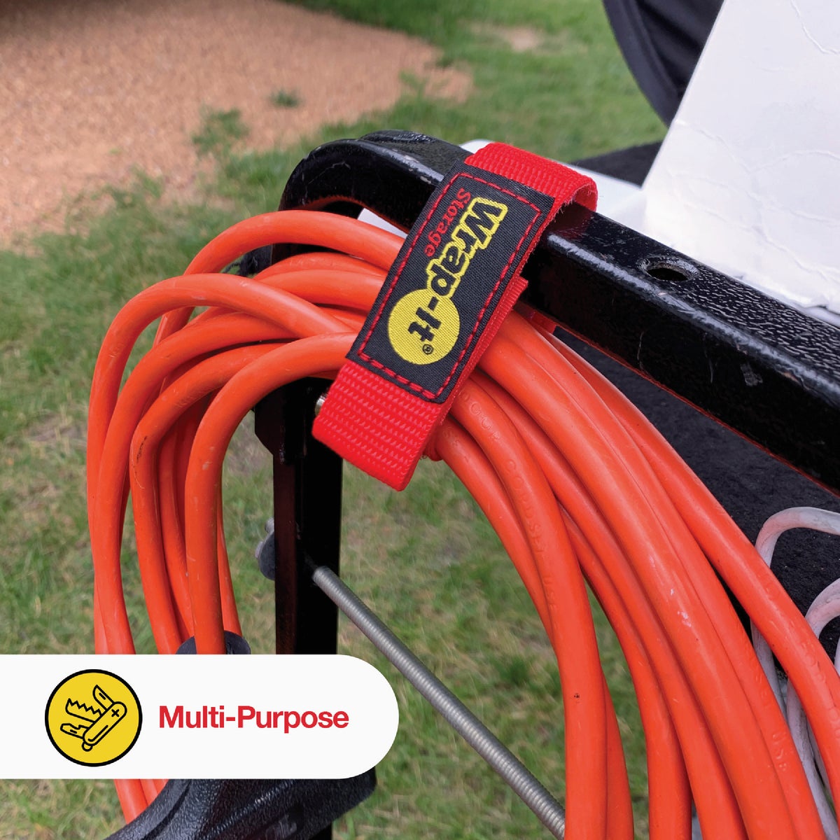 Wrap-It Storage Quick-Straps 9 In. Red Weatherproof Hook & Loop Strap (4-Pack) Image 4