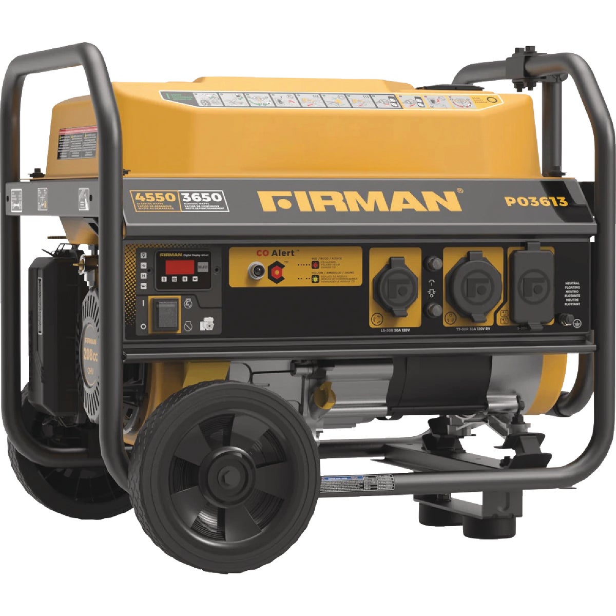 Firman 4550W Gasoline Powered Recoil Pull Start Portable Generator