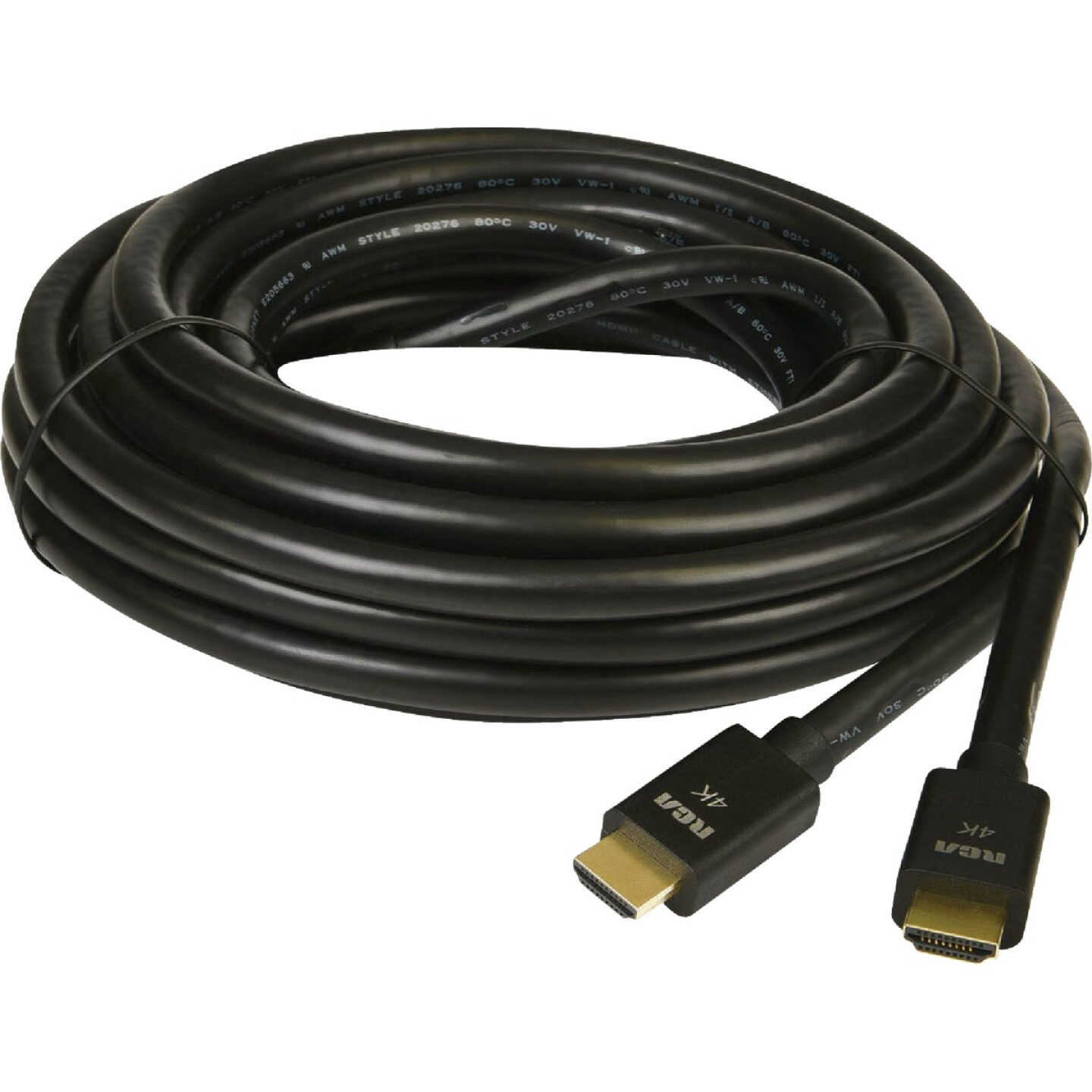 RCA 25 Ft. Black 4K HDMI Cable Image 1