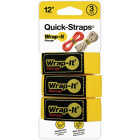 Wrap-It Storage Quick-Straps 12 In. Yellow Weatherproof Hook & Loop Strap (4-Pack) Image 7