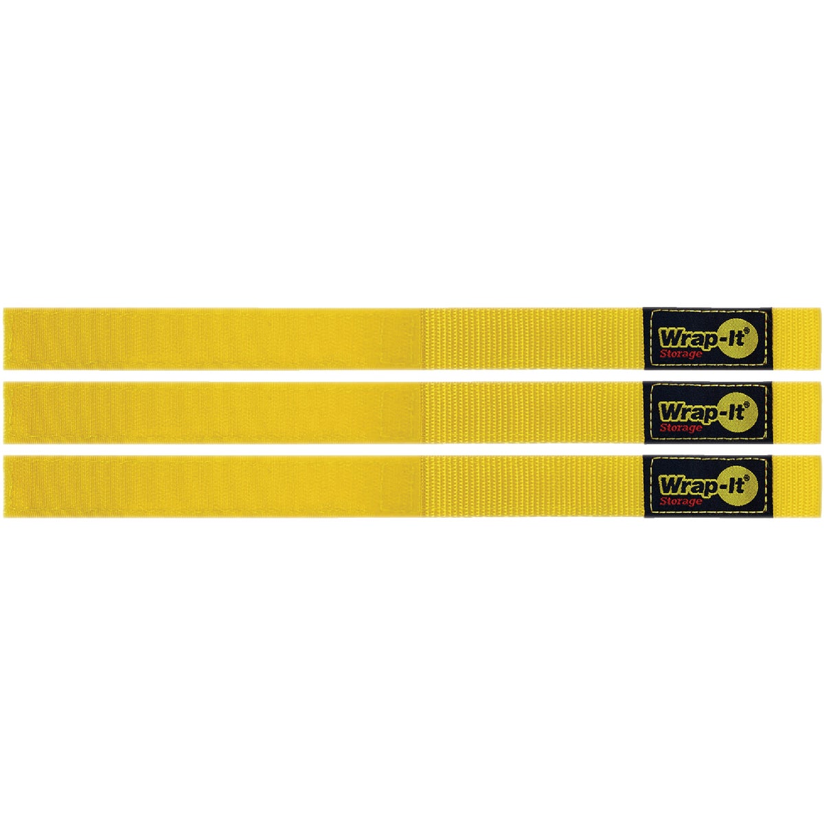 Wrap-It Storage Quick-Straps 12 In. Yellow Weatherproof Hook & Loop Strap (4-Pack)