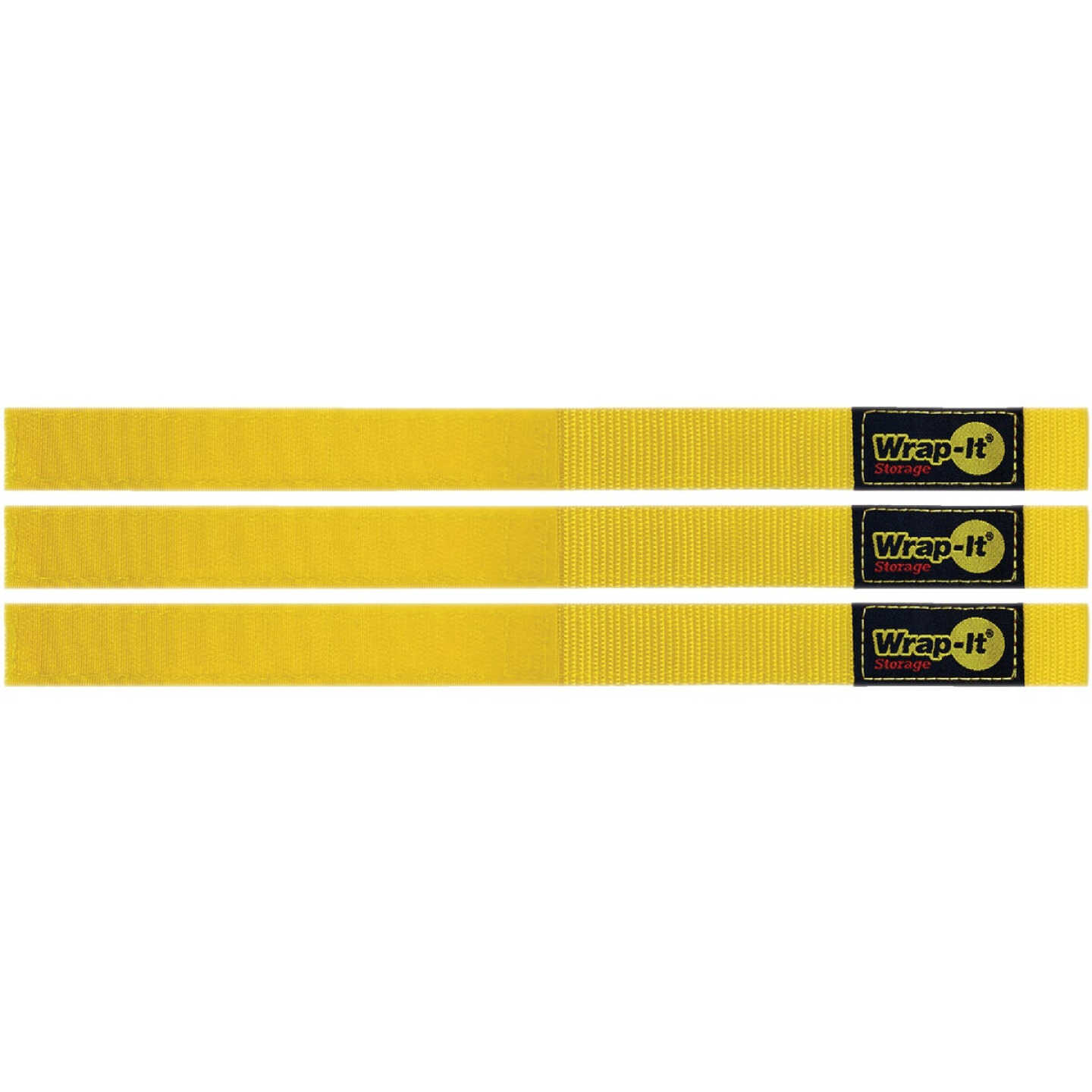 Wrap-It Storage Quick-Straps 12 In. Yellow Weatherproof Hook & Loop Strap (4-Pack) Image 1