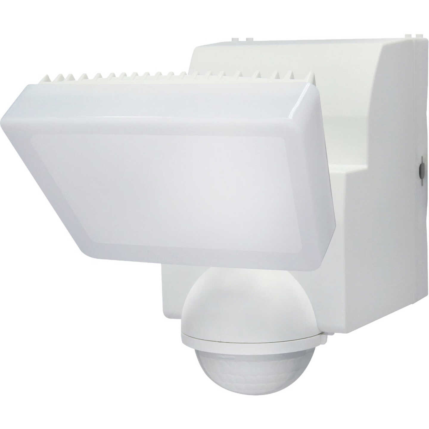IQ America White 500 Lm. LED Motion Sensing Battery Operated 1-Head Security Light Fixture Image 1