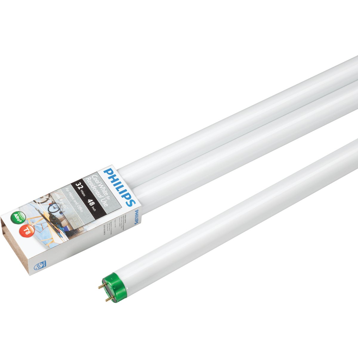 Philips ALTO 32W 48 In. Cool White T8 Medium Bi-Pin Fluorescent Tube Light Bulb (2-Pack) Image 1