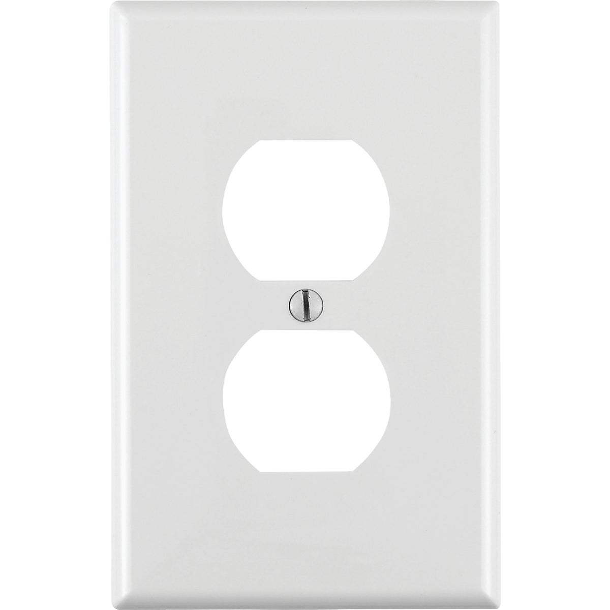 Leviton Mid-Way 1-Gang Thermoplastic Nylon Outlet Wall Plate, White (10-Pack) Image 2