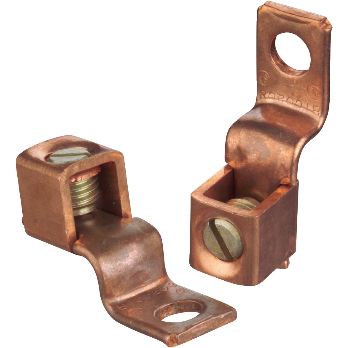 Southwire #8 STR to #2 STR Single 1/4 In. Hole Mount Copper Alloy Offset Tongue Lug (2-Pack)