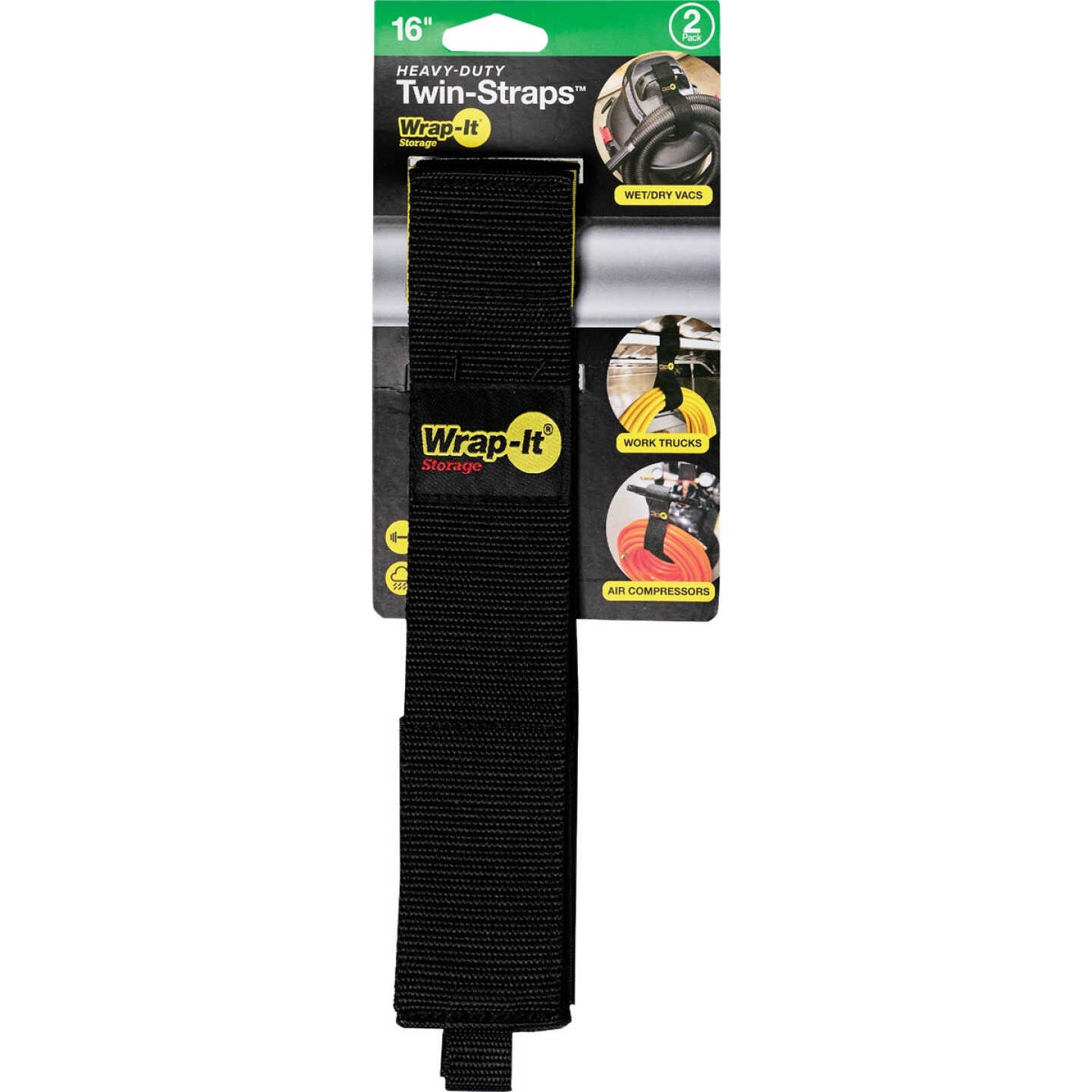 Wrap-It Storage Twin-Straps 16 In. Dual Ended Hook & Loop Hanging Strap (2-Pack) Image 7