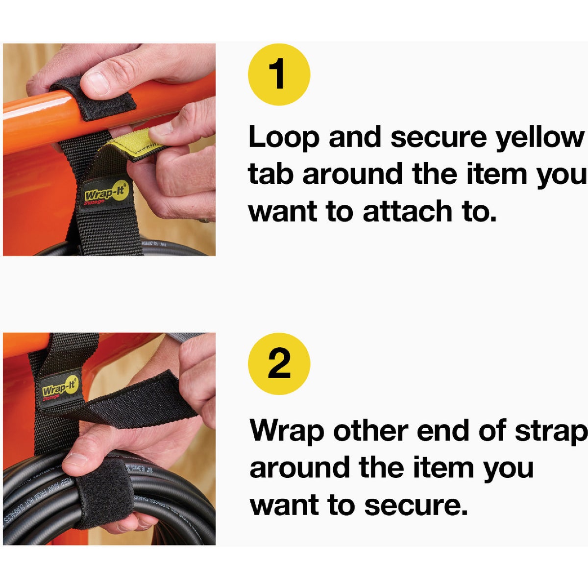 Wrap-It Storage Twin-Straps 16 In. Dual Ended Hook & Loop Hanging Strap (2-Pack) Image 5