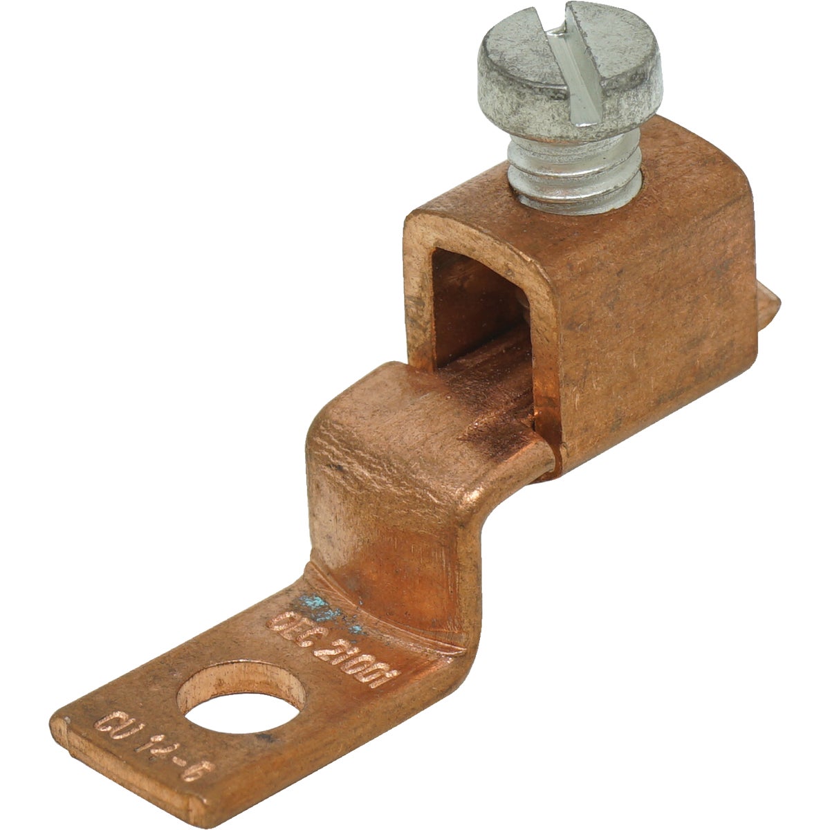 Southwire #14 SOL to #6 STR Single #10 Hole Mount Copper Alloy Offset Tongue Lug (2-Pack)