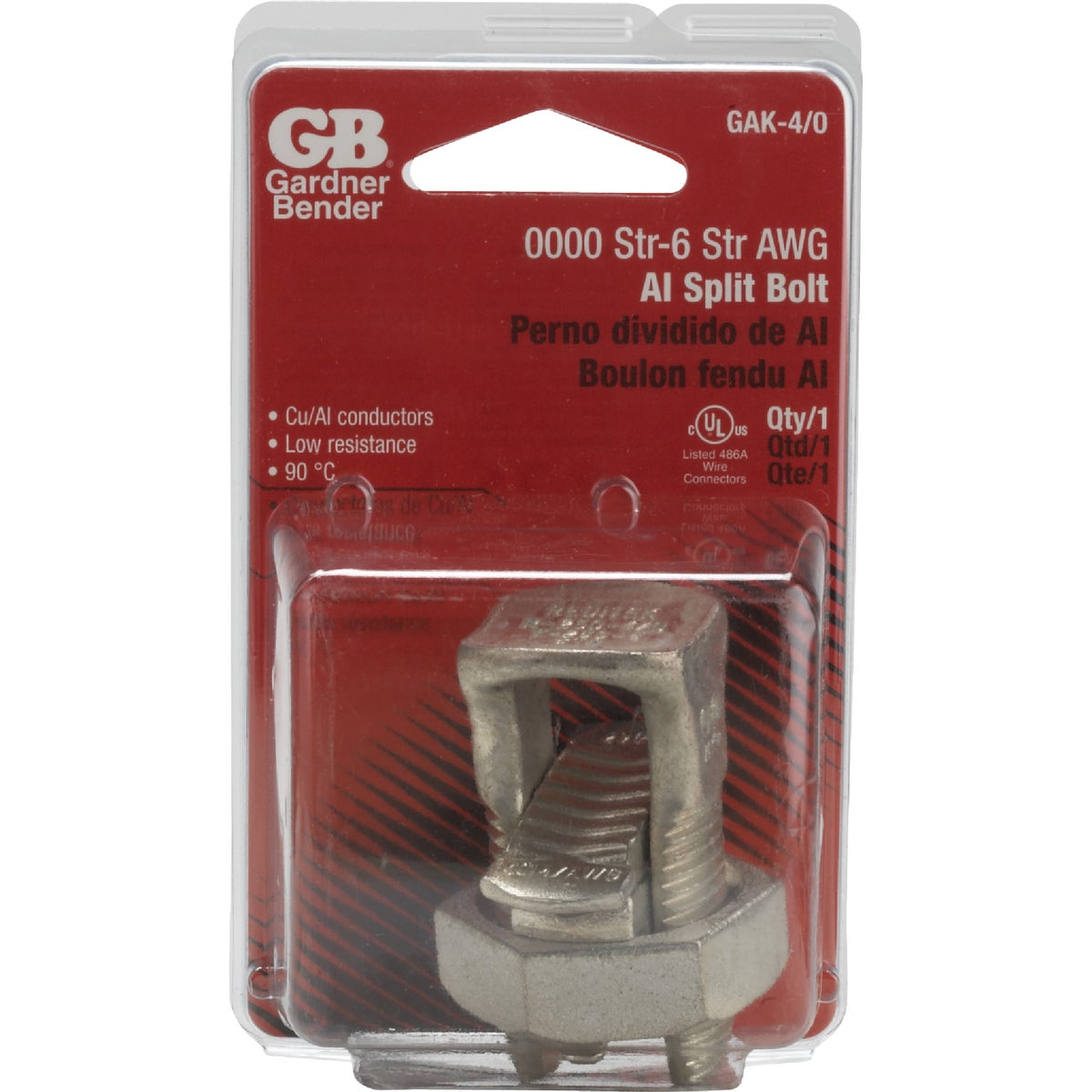 Southwire 250 KCMIL STR to 1 STR Dual-Rated Split Bolt Connector Image 2