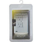 SnapPower SafeLight Single Gang Duplex Outlet Wall Plate, White Image 1