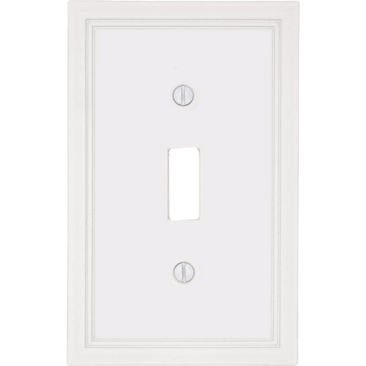 Amerelle Fairbanks 1-Gang White Insulated Bamboo Swich Wall Plate Image 1