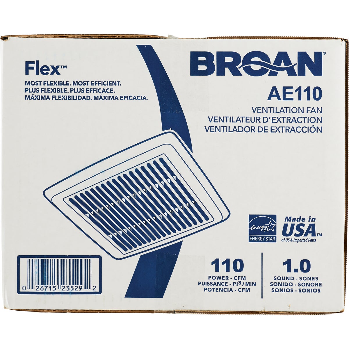 Broan Flex Series 110 CFM 1.0 Sone Ventilation Fan Image 7