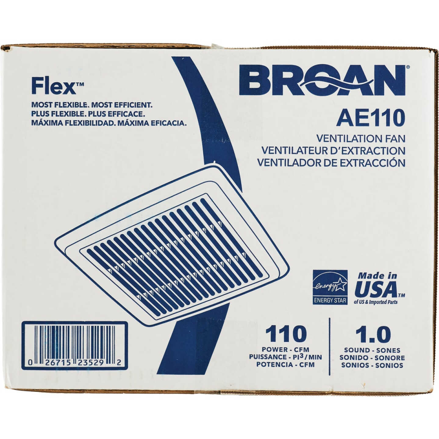 Broan Flex Series 110 CFM 1.0 Sone Ventilation Fan Image 7
